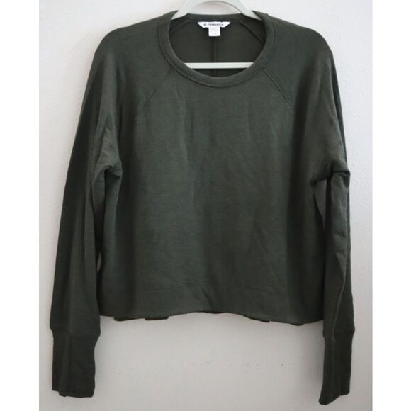 Athleta 842674-04 Women's Sz S Green Coaster Luxe Recover High Hip Sweatshirt - Picture 1 of 9